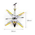Miniatyrbillede 5 af 5: Gul 3-kanals Mini Helikopter med Gyroskopisk Styring RC