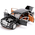 Pikkukuva 4 / 4: 1:24 Rolls Royce Phantom Metalliauto Leikkiauto Seosauto Valumuotti ja Leikkiauto Lapsen Automallilelu (musta)