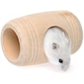 Miniatyrbillede 1 af 4: Træ Rund Tønde Hamsterhus Legetøj Husdyrhus 1 stk