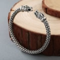 Miniatyrbillede 2 af 5: Mænds Dobbelt Armbånd, Lmell Nordisk Justerbar Rustfrit Stål