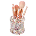Miniatyrbilde 2 av 5: Krystall Kosmetikk Display Organizer, Sminkepenselholder Og Smykker Gold