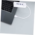 Miniatyrbild 8 av 8: USB 3.0 Hub 4 Extra Portar Splitter Adapter Multifunktionell Kabel Vit Snabb Dataöverföring