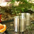 Miniatyrbild 8 av 8: Utomhus camping kaffekopp silver rostfritt stål och bärbart fällbart handtag