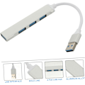 Miniatyrbild 4 av 8: USB-hubb 4 Portar USB Förlängningssplitter Aluminiumlegering Datahubb USB3.0 Datoradapter Överbelastningsspänningsskydd