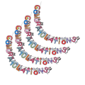 Miniatyrbilde 2 av 2: 4 stk Bursdagsbanner Garland Bursdagsbanner Baby Shower Tilbehør