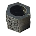 Miniatyrbillede 1 af 4: Hexagon Retro Magic Ring Personlig 4-fingers Ring Multifunktionel Udendørs Klatring Nød