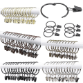 Miniatyrbilde 1 av 5: 40 stk Gardinringer Klips Gardinstang 38mm Dusj Metall