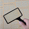 Miniatyrbilde 4 av 4: Leselup for hånd - Rektangulært forstørrelsesglass for lesing 3x