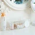 Miniatyrbillede 4 af 5: Transparent Kosmetik Opbevaringsboks Bomuldspind Pude Organizer