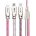 Pikkukuva 4 / 5: Hoco U9 3-in-1 Jelly-neulottu latauskaapeli USB 3.0 TypeC MicroUSB