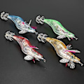 Miniatyrbilde 3 av 5: 4 stk 10cm 18g Multi Color Reke Blinkende Led Agnskrok Liten Blekksprut Jigg Fiske Agnsnelle