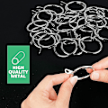 Pikkukuva 3 / 4: Verhokierteet 20 kpl Suuremmat Verhokierteet Metalliset 32 mm Sisähalkaisijalla Silmukoilla