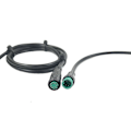 Miniatyrbillede 3 af 5: Kabelmotor Forlængerkabel Han til Hun 5-polet til E-cykel KT / Bafang Display. (sort+grøn)(1 stk)