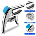 Miniatyrbillede 1 af 2: Guitar Capo med Justerbart Tryk Zink Metal Klemme Pick Holder