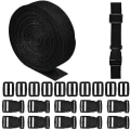 Miniatyrbilde 1 av 4: 10 Spenner 5m Nylon Webbing Bånd & Justerbare Spenner