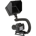 Miniatyrbild 1 av 7: Handhållen Kamerastabilisator Foto Videostabilisator C-typ U-typ Lätt att Bära Gimbal för DSLR