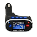Miniatyrbillede 1 af 5: Sort Bluetooth Bilkit Radioadapter Håndfri FM