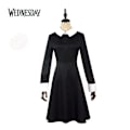 Miniatyrbilde 1 av 5: Wednesday Addams The Addams Family Nevermore Kostyme Uniform Dresssett Kvinneklær L Style 8