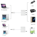 Pikkukuva 5 / 5: Type-C - 4K HDMI USB 3.0 Latauskeskussovitin USB-C