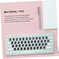 Miniatyrbilde 4 av 8: Språk Læring Tastatur Klistremerker 10 stk Svart Glatt Bakside for PC Japanske Tastaturdeksler