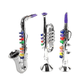 Miniatyrbillede 1 af 5: 3 stk. Børns Musikalske Instrumenter Legetøj Klarinet, Saxofon Trompet, Blæseinstrumenter Com-yuhao