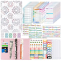 Miniatyrbillede 1 af 5: Budget Binder med Lynlåsekonvolutter, A6 Lommer Planlægger Kontanter Konvolutter White