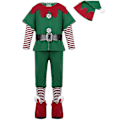 Miniatyrbillede 3 af 5: Matchende Børn Voksen Far Mor Drenge Piger Elf Fancy Outfit Julekostume Sæt 3-4 Years Men