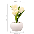 Miniatyrbilde 4 av 4: LED Tulipan Nattelys Simulert Bukett Bordlampe Jentegave