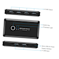 Miniatyrbild 8 av 8: USB-skrivare USB-splitter USB 2.0 Hub Box för 2 datorer Dela skrivare skanner och andra enheter 4 portar