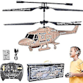 Miniatyrbillede 1 af 5: Elektrisk Fjernstyret Helikopter, 3,5 Kanaler 2,4 GHz Trådløs Fjernstyret Drone Helikopter, Mini RC Helikopter Med LED Lys, En-Knap Start/Landing Grey