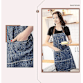 Miniatyrbild 4 av 4: Förkläde i denim, unisex justerbart förkläde med 3 fickor