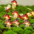 Miniatyrbilde 2 av 5: Solcelled Feelysslyng med 40 LED-lys - 4m - Sopp, Kirsebærblomst, Biene - Utendørs