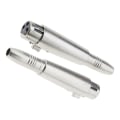 Miniatyrbild 1 av 5: XLR Hon 3-polig till 6,35 mm Hon Stereo Jack Audio Adaptrar (silver)(2 st)