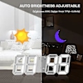 Miniatyrbillede 5 af 5: Stor 3D LED Digital Vægur