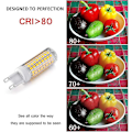 Miniatyrbilde 2 av 5: 6 stk LED-pære G9 Bi-pin Lampe 10W AC220V E14 102 LED Spotlight