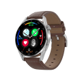 Miniatyrbillede 4 af 5: Smartwatch med Multi-sportstilstand, Split Screen-display, Hurtig Widget og Massager Silver brown leather