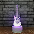 Miniatyrbillede 2 af 5: 3D Illusion Lampe Elektrisk Guitar 7 Farver Skiftende Natlys