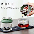Miniatyrbillede 2 af 5: Rejsesæt til te med bæretaske, glas, bærbar filter
