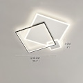 Miniatyrbillede 2 af 5: 50cm Dæmpbar Geometrisk Loftlampe Aluminium Moderne