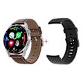 Miniatyrbillede 1 af 5: Smartwatch med Multi-sportstilstand, Split Screen-display, Hurtig Widget og Massager Silver brown leather