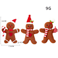 Miniatyrbillede 5 af 5: 3 stk. Nye Dekoration Peberkagemand Plushies Dukke Vedhæng Plys Legetøj Træ Tilbehør Vedhæng Men 3pcs