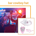 Miniatyrbilde 3 av 4: Kovbojhuer, Cowgirl-hatt med paljetter, justerbar nakkesnor, voksenstørrelse for kostymefest, lek med å kle seg ut hat