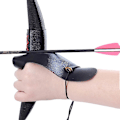 Pikkukuva 4 / 4: Jousiammunnan sormisuoja, oikea käsi, recurve-ammuntasuoja, antiikkilederinen jousiammunnan hanska recurvelle (1 kpl - musta)