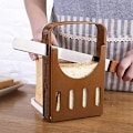Miniatyrbilde 4 av 5: 2 stk Brødskjærer Brødmaskin Toast Bagel Brød Sandwich Slicer Kutter Sammenleggbar Og Justerbar Hjem