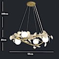Miniatyrbild 4 av 5: 65 Cm Hängande Lykta Design Chandelier Ljus Metall Modern