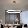 Pikkukuva 5 / 5: 60 cm LED-riipusvalaisin 1-lampun rengasmainen ympyrä, himmennettävä
