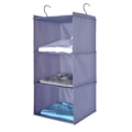 Miniatyrbillede 2 af 4: Garderobe Organizer med 3 Rum, Foldbar Hængende Hylde