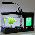 Miniatyrbillede 1 af 5: USB Desktop Mini Akvarium LCD Timer Ur & LED