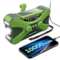 Miniatyrbilde 1 av 5: Multifunksjons Oppgradering Nødradio Fm Am Håndsveiv Lommelykt Solcelle Lommelykt Usb Oppladbar Powerk Værrradio green