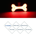 Miniatyrbillede 4 af 5: LED Cykel Baglygte Bike Advarselslampe Rund Hjerte USB